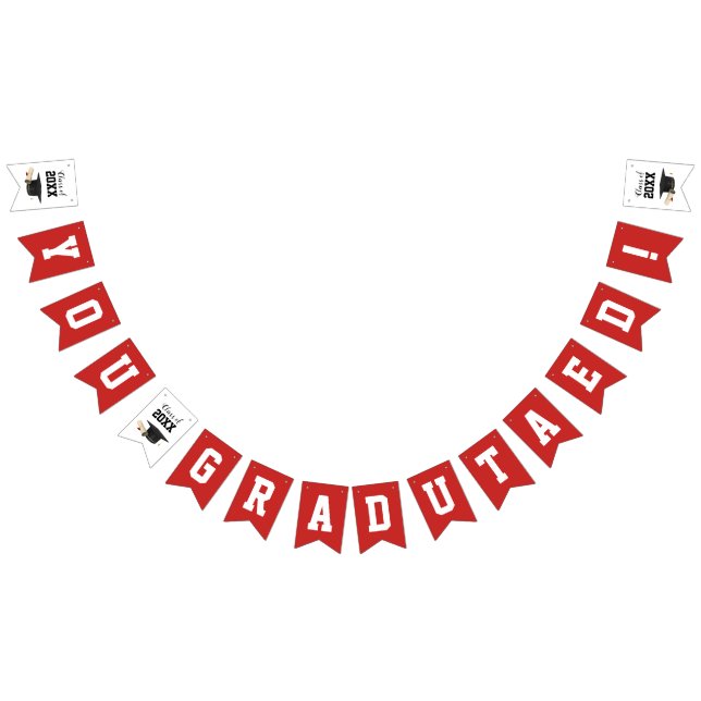 Custom School Colors You Graduated Class of Bunting Flags (All)