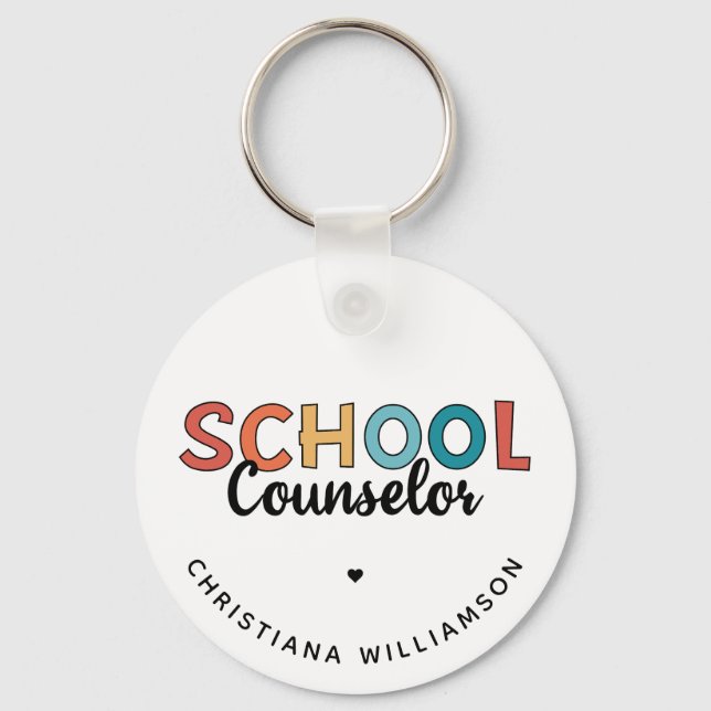 Custom School Counselor Appreciation Gifts Keychain (Front)