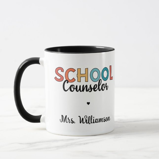 Custom School Counselor Appreciation Gifts Mug (Left)