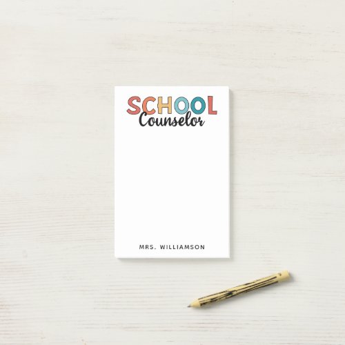 Custom School Counselor Appreciation Gifts Post_it Notes