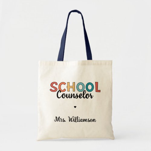 Custom School Counselor Appreciation Gifts Tote Bag