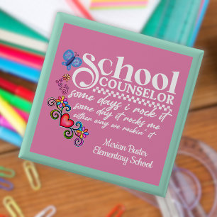 Custom School Counselor Fun Quote Button
