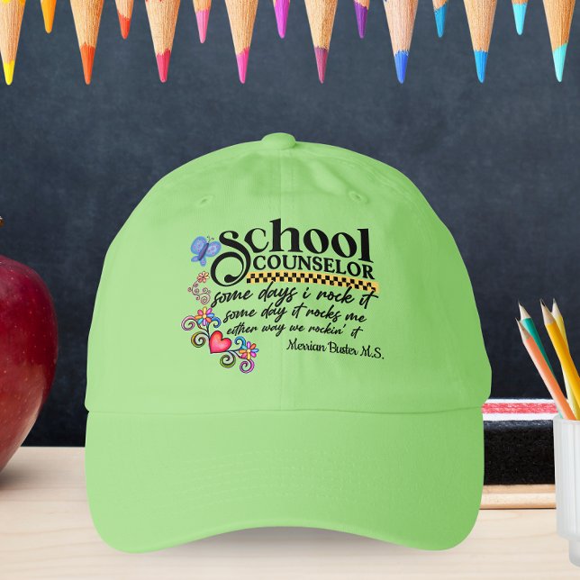 Custom School Counselor Fun Quote  Hat (Creator Uploaded)