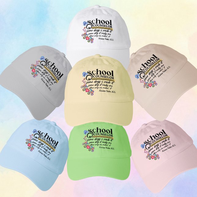 Custom School Counselor Fun Quote  Hat (Creator Uploaded)