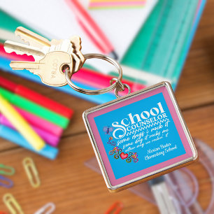 Custom School Counselor Fun Quote Keychain