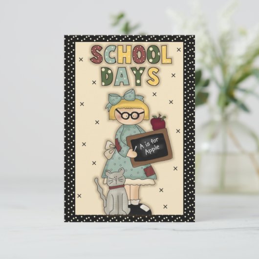 Custom School Days Card (Standing Front)