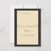 Custom School Days Card (Back)