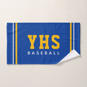 Custom School Initials Baseball Team Sports Hand Towel