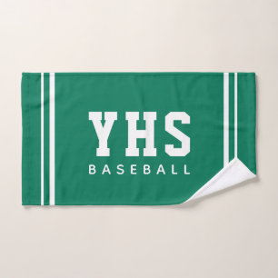 Custom School Initials Baseball Team Sports Hand Towel
