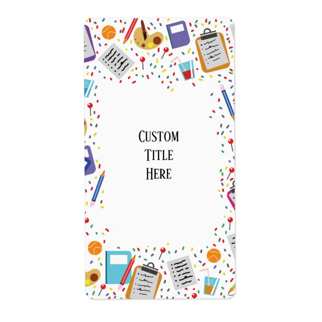 custom School Invitation Label (Front)