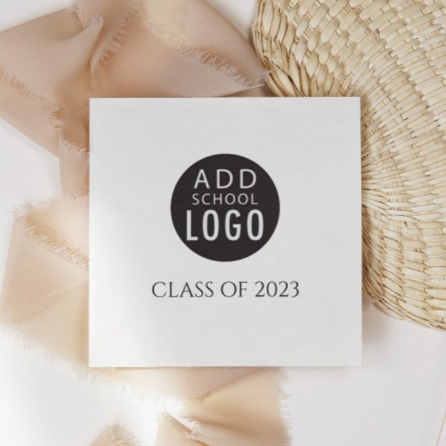 Custom School Logo Class of Graduation Party Napkins (Creator Uploaded)