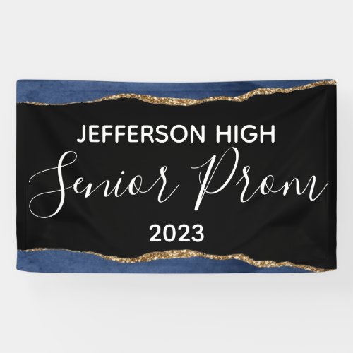 Custom School Name Prom Banner Entrance Elegant 