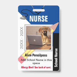 Custom School Nurse Staff Identification Badge
