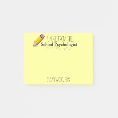 Custom School Psychologists Post_it Note