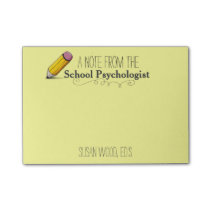Custom School Psychologist's Post-it® Note Custom School Psychologist's Post-it® Note