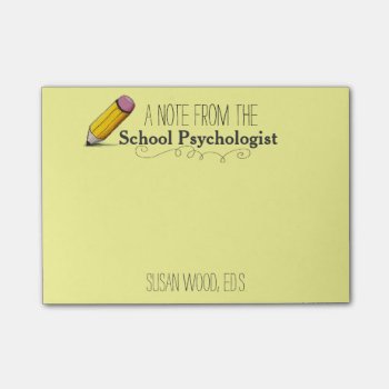 Custom School Psychologist's Post-it® Note by schoolpsychdesigns at Zazzle
