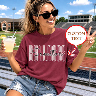 Custom School Spirit , Personalized Football team T-Shirt