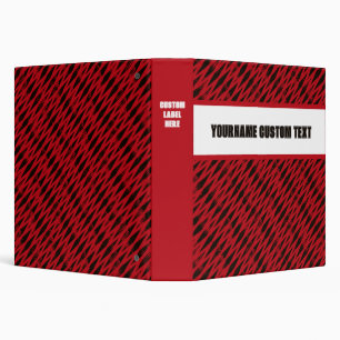 CUSTOM School Spirit Red & Black 3 Ring Binder