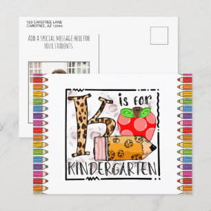Custom School Supplies Postcard