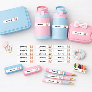 Custom School Supply Sticker for Kids - Kawaii