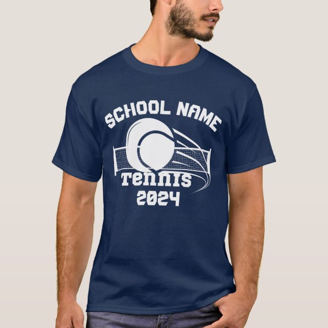 Custom schools sport tennis team  T-Shirt (Front)