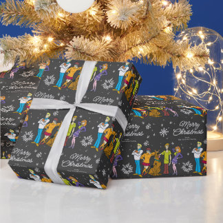 Custom Scooby-Doo Gang Christmas Snowflake Wrapping Paper