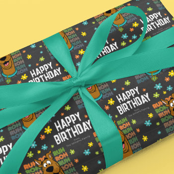 Custom Scooby-doo Ruh Roh Happy Birthday Wrapping Paper by scoobydoo at Zazzle
