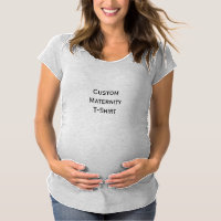 Custom Scoop V-Neck Pregnancy Maternity Tshirt Top