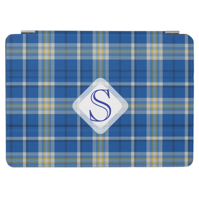 Custom Scotland flag colours tartan plaid pattern: iPad Air Cover (Horizontal)