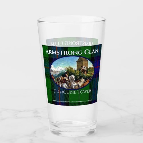 Custom Scottish Armstrong Clan Gilnockie Painting  Glass