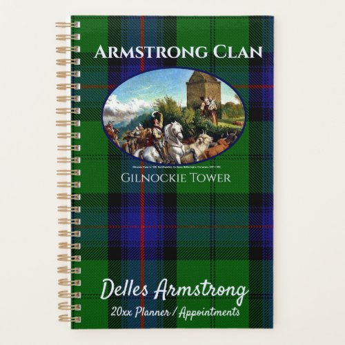 Custom Scottish Armstrong Clan Gilnockie Weekly Planner