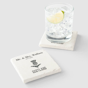 Custom Scottish Coaster for Wedding, Engagement