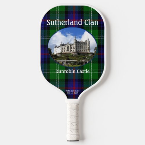 Custom Scottish Sutherland Clan Pickleball Paddle