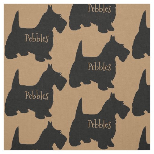 Custom Scottish Terrier Dog Fabric
