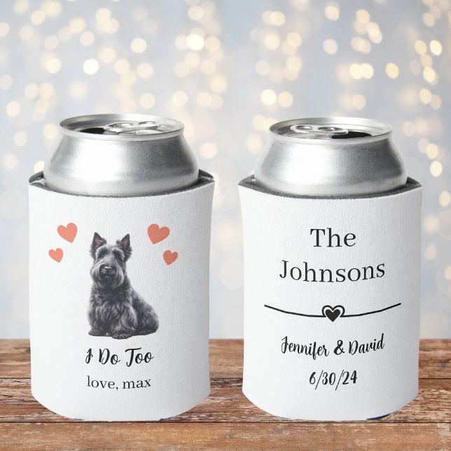 Custom Scottish Terrier Pet Wedding Can Cooler (Creator Uploaded)