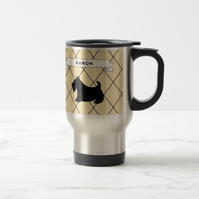 Custom Scottish Terrier Travel Coffee Mug Gift (Right)