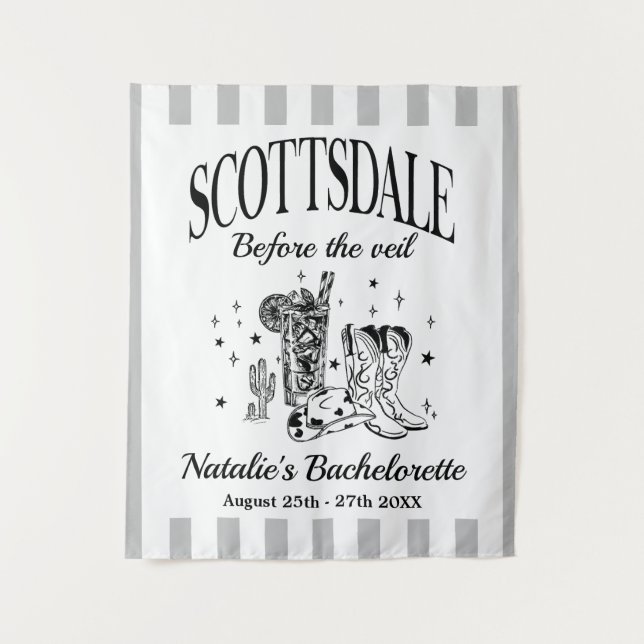 Custom Scottsdale Bache Party Before The Veil Tapestry (Front)