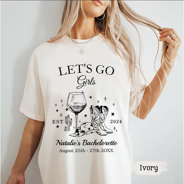 Custom Scottsdale Bachelorette Party Let's Go Girl T-Shirt (Creator Uploaded)