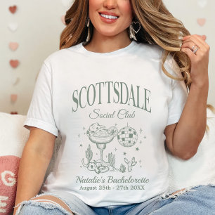 Custom Scottsdale Bachelorette Party Social Club T-Shirt