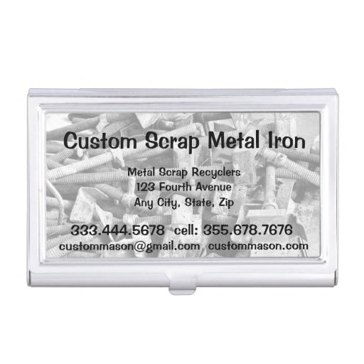 Custom Scrap Metal Iron Recyclers Business Card  Business Card Case