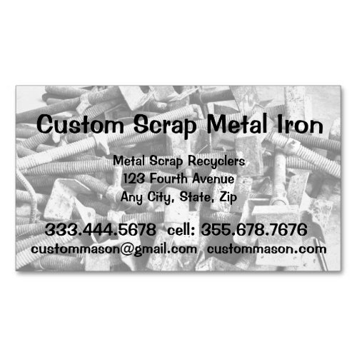 Custom Scrap Metal Iron Recyclers Business Card Ma