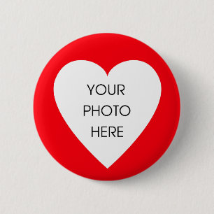 Custom Scribbleprint Heart Border ... - Customized Pinback Button