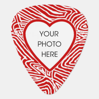 Custom Scribbleprint Photo Heart (Front and Back) Guitar Pick