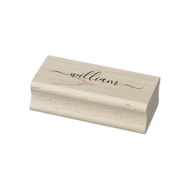 Custom script calligraphy signature name elegant rubber stamp (Stamp)