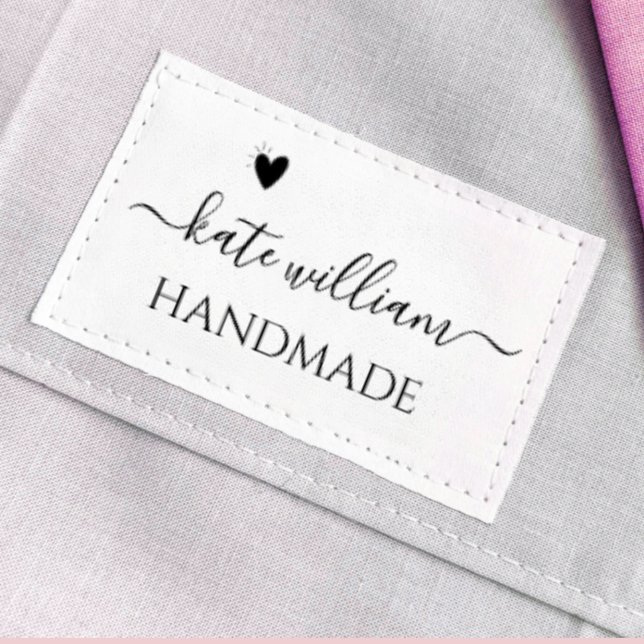 Custom Script Clothing label for handmade item Grosgrain Ribbon (Creator Uploaded)