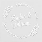 Custom Script & Elegant Leaves | Round Wedding