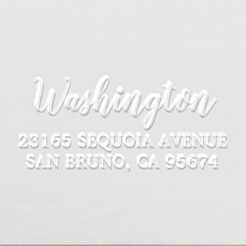 Custom Script Family Name Return Address Embosser