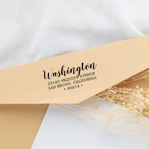 Custom Script Family Name Return Address Ink Stamp