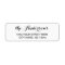 Custom Script Family Name Return Address Labels