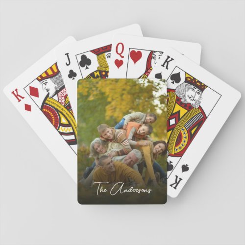 Custom Script Family Text  Playing Cards